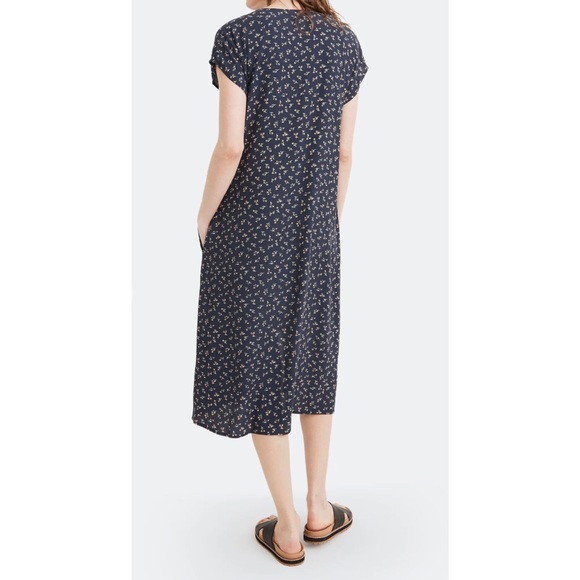 SOLD 🚫Madewell Button Front Cap Sleeve Midi Retro Dress - Picture 10 of 10